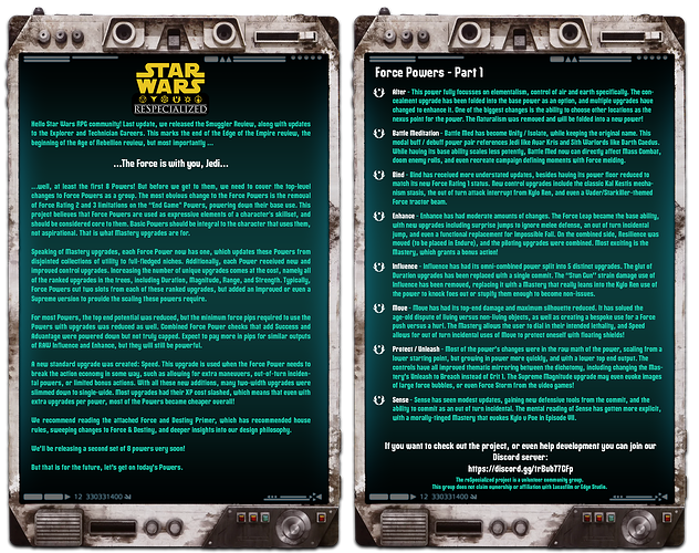 Press Statement .52 - Force Powers