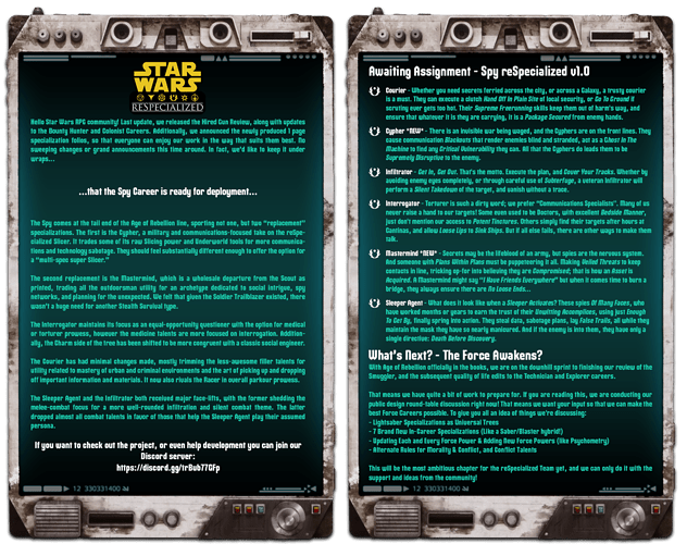 Press Statement .48 - Spy Update